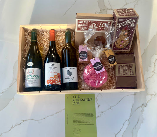 The Yorkshire One (Medium) - White Wine & Sweet Treats Box